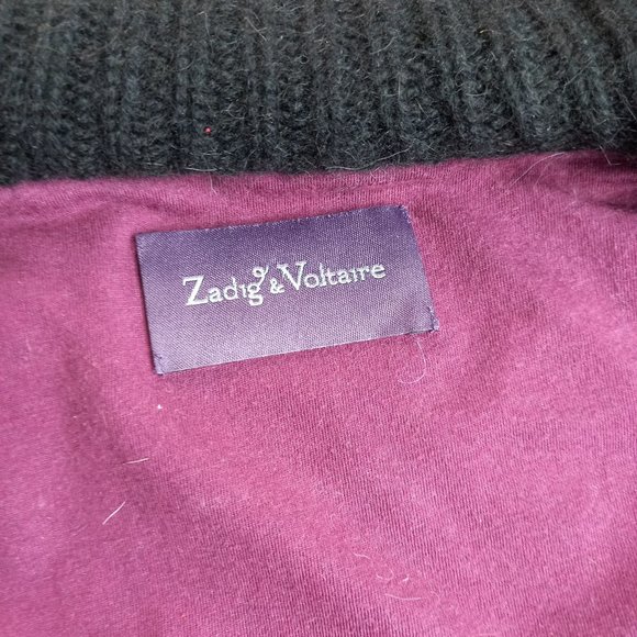 Zadig Voltaire Alpaca Wool High Neck Zip Sweater (S) - Picture 4 of 11